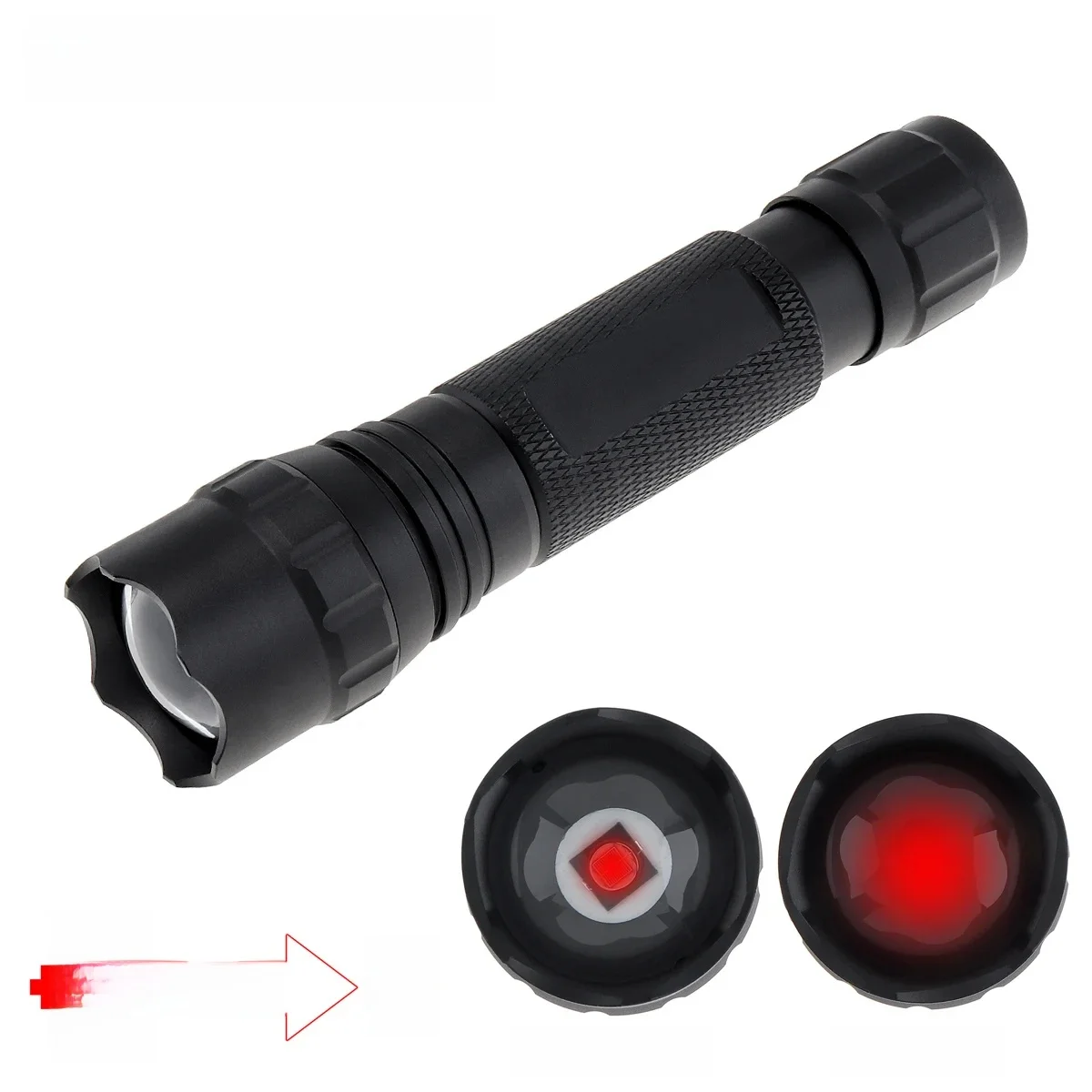 10W LED latarka myśliwska na podczerwień 501F 502F Mini IR 850 / 940nm noktowizor Zoom ręczny wodoodporny odkryty latarka taktyczna — 2