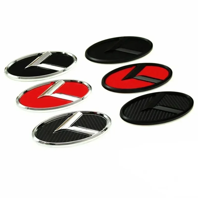 1 pièces x 3D ABS K Logo capot avant de voiture coffre arrière Logo emblème Badge autocollants pour Kia Sportage Sorento Optima Forte Rio Stinger K5