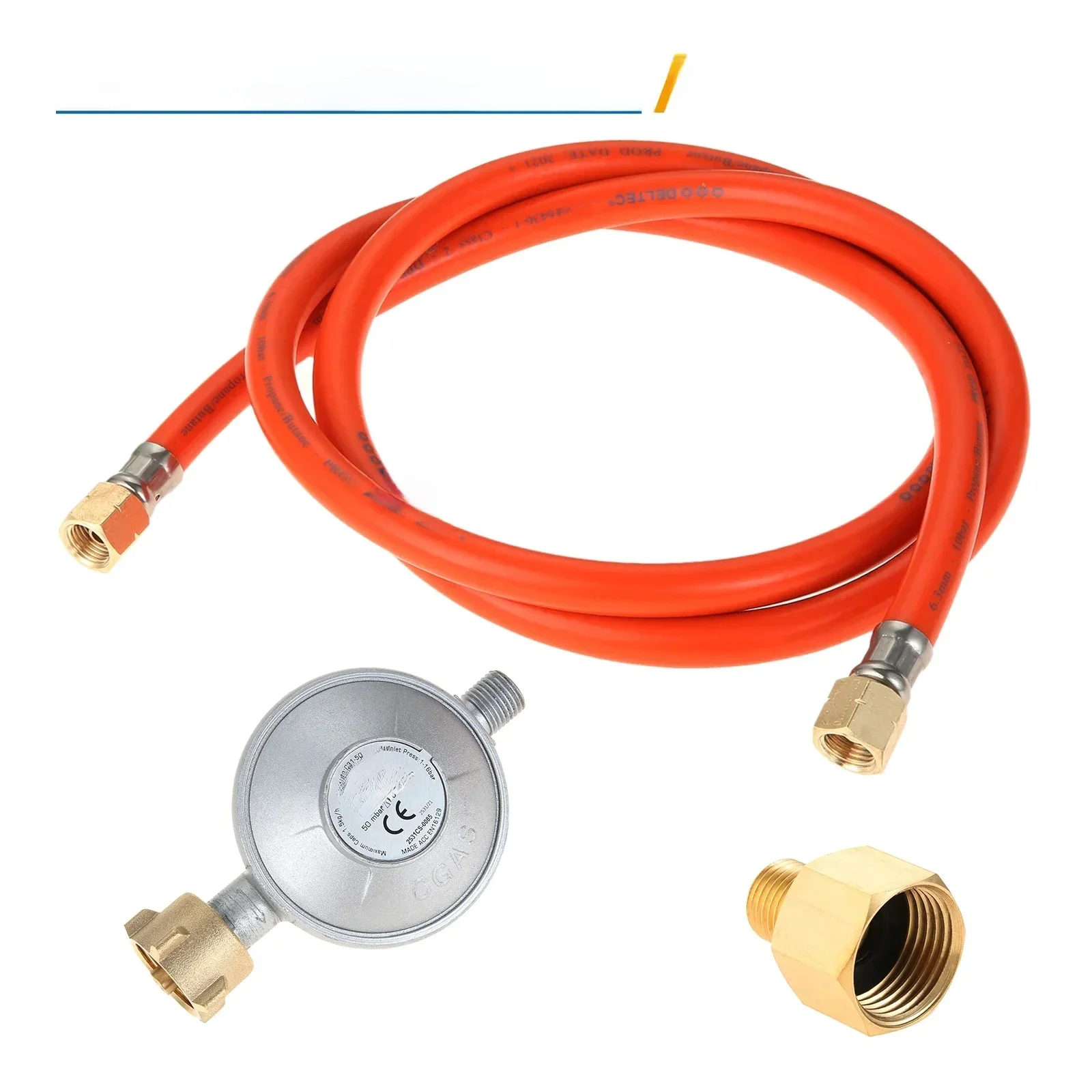 Ensemble de régulateurs de pression 50mbar, avec adaptateur Lks, pour barbecue et cuisinière à gaz, avec Transition de 150 "R X 1/2", 1/4 cm