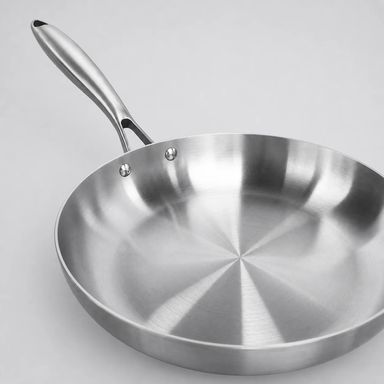 Premium 304 Stainless Steel Frying Pan Tri-Ply Uncoated Induction Skillet for Searing Steak Daily Cooking Best Choice 2026