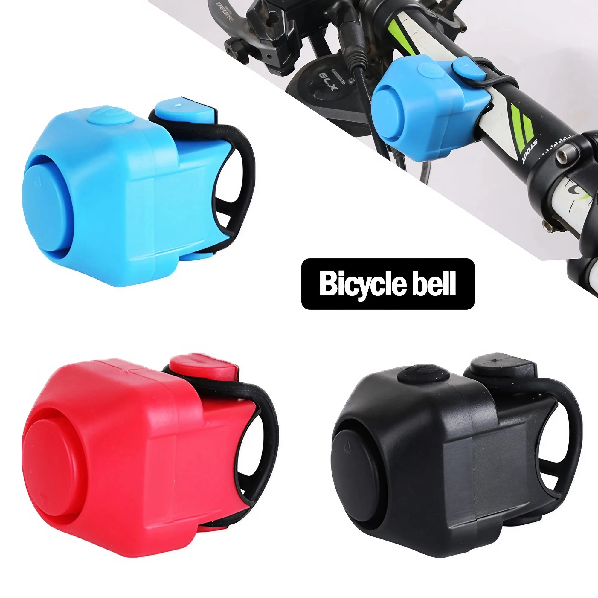 USB Bicycle Bell 130db Waterproof Cycling Bike Bells Rechargeable/Battery Electric Horn Mini Portable Cycling Handlebar Bell