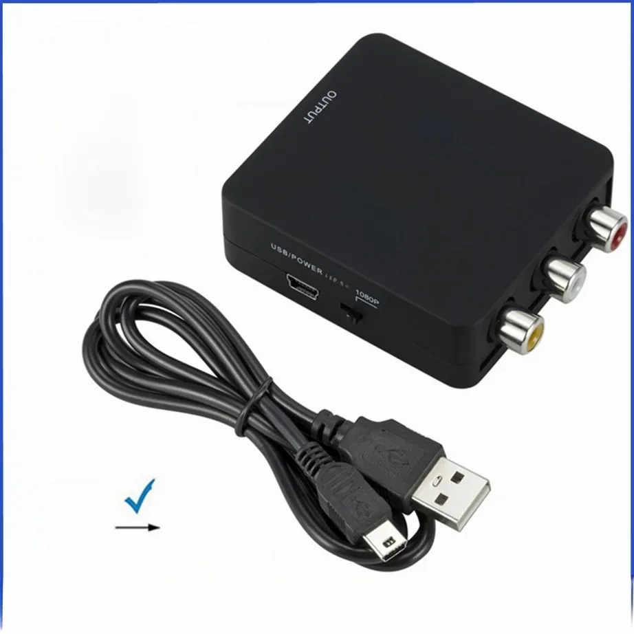 Kompatybilny z RCA AV na HDMI konwerter kompozytowy HD 1080P Adapter zgodny z AV2HDMI do projektora HDTV PS3 PS4 PC DVD XBox — zdjęcie produktu 7
