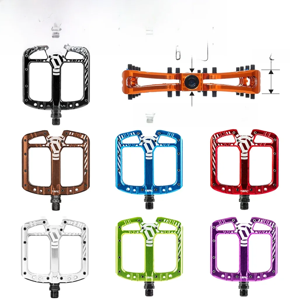 AliExpress TMAC pedal Mountain Bike pedal aluminum Bearing wide flat platform pedals MTB Pedal downhill BMX DH