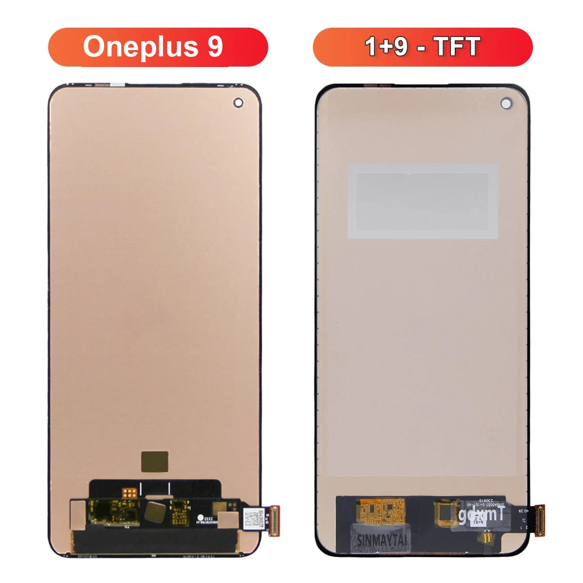 6.55\'\' AMOLED Screen For OnePlus 9 1+9 LE2113 LE2111 LE2110 LCD Display Touch Screen Digitizer Assembly Replacement with Frame