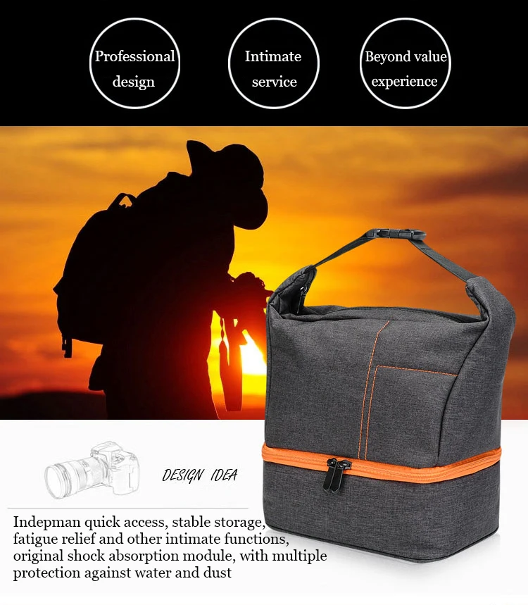 JINNUOLANG Hohe Qualität Sling Tasche Für Outdoor Fotografen DSLR Kamera Schulter BagsFor Nikon Sony Canon Fotografie Ausrüstung – Detail 2
