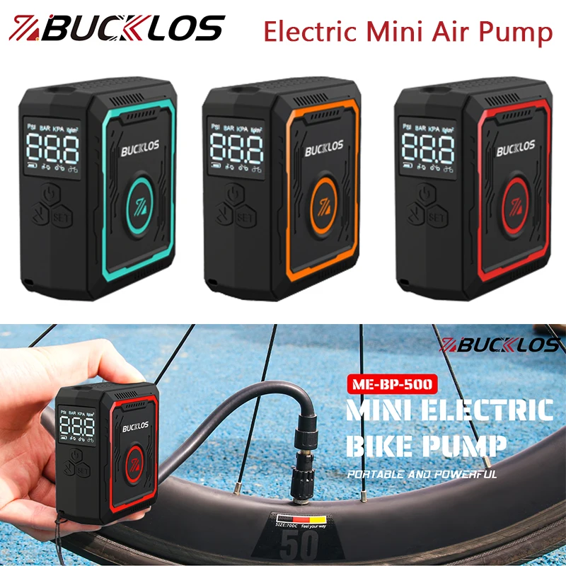 

BUCKLOS Mini Electric Air Inflator Portable Bicycle Tire Electric Pump Multifunction Recharge Air Pump for Car Motorbike Airbed