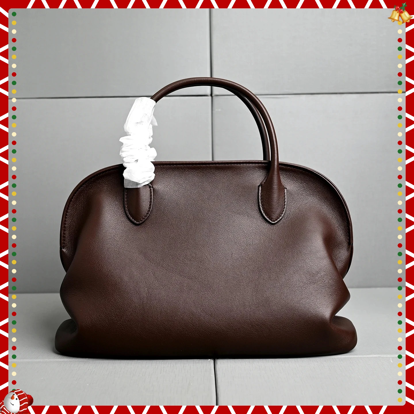 

Women's Soft Cowhide Hobo Shoulder Bag, Simple Top Handle Tote, 39cm×31cm, Elegant Multi-Color Design