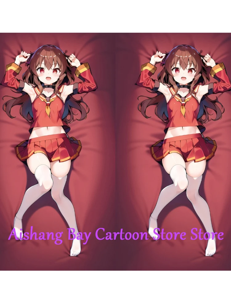 

Anime Dakimakura Pillow Megumin 2-Side Print Pillowcase Hugging Body Cushion Cover Otaku Waifu