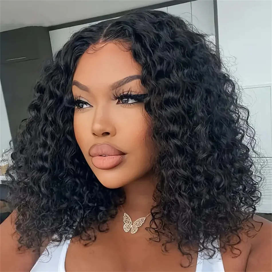 

Deep Wave Bob Wig Short Curly Human Hair Wigs 13x4 13x6 Lace Frontal Wigs For Black Women Brazilian Wig On Sale