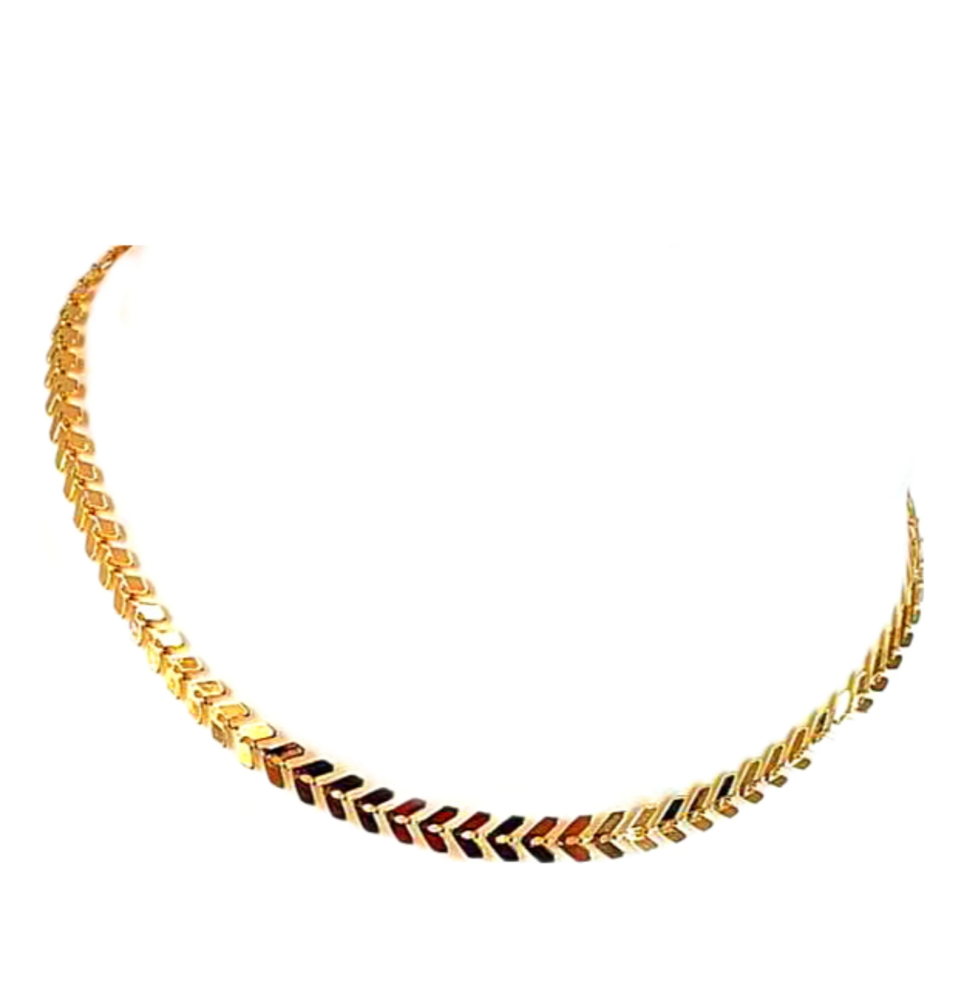 Colar Chocker Feminino Escamas banhada ouro 18k