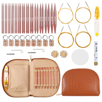 3.0-10.0mm Stainless Steel Circular Knitting Needle Set - DIY Knitting Tools