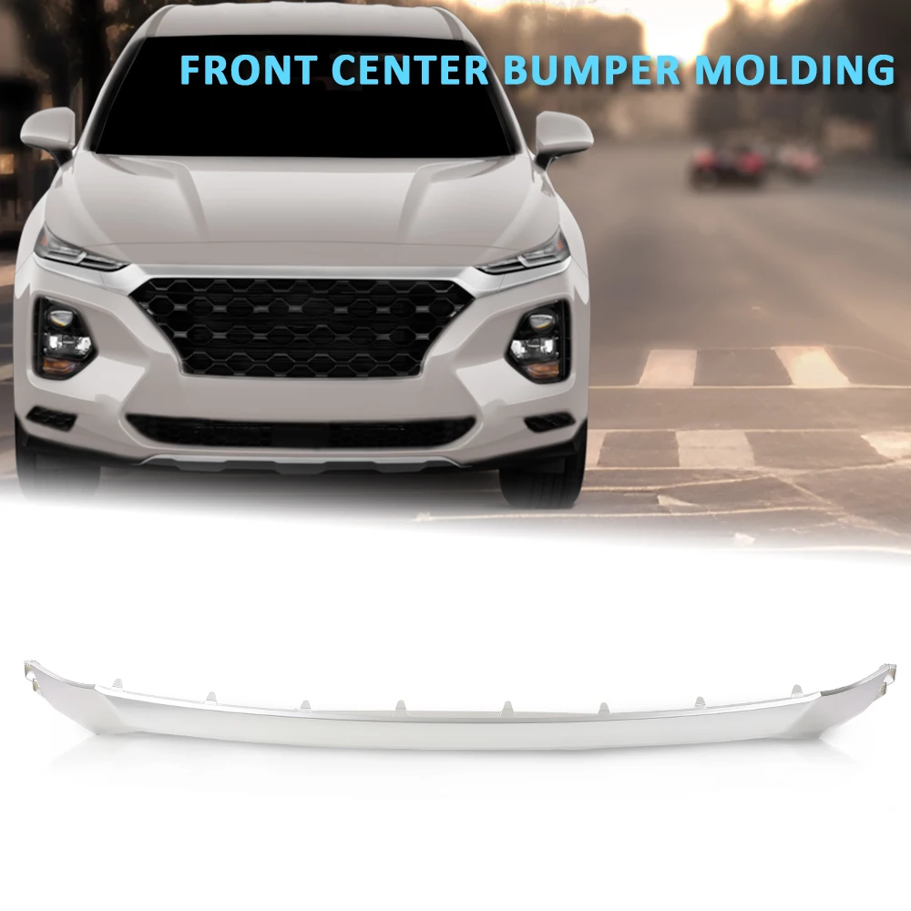 

Новый передний центральный бампер автомобиля, серебристый, подходит для Hyundai Santa Fe 86374S2010, Hy1044111 2019-2020 годов, прочный, прочный, внешний вид