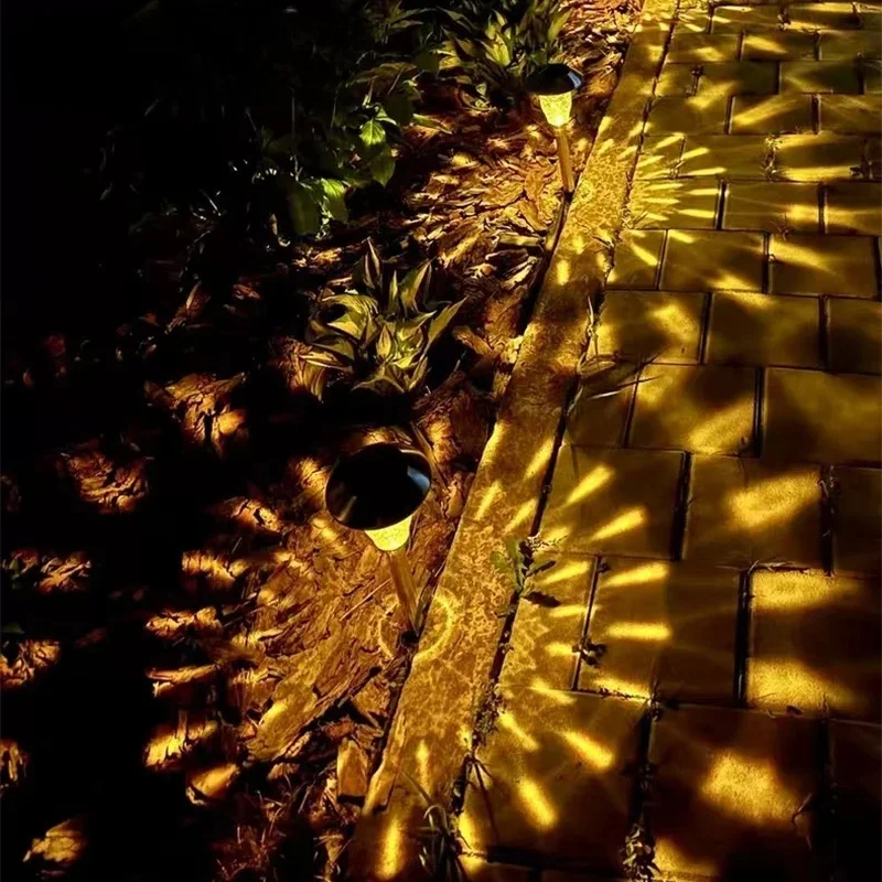 2pcs Solar Outdoor Lights Decorative Ground Plug Light Waterproof Atmosphere Lawn Lamps for Villa Garden Courtyard Home Decor