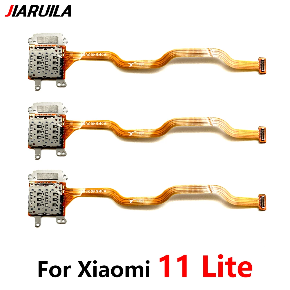 20Pcs，For Xiaomi 11 LiteSIM Card Reader Holder Slot Flex Ribbon Cable Connector Board Replacement Parts