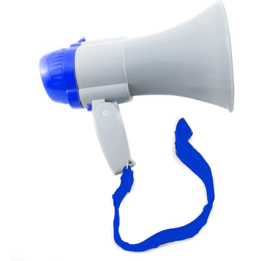 Portable megaphone high power party demonstrations audio audio amplifier for voice with recording system volume control and siren