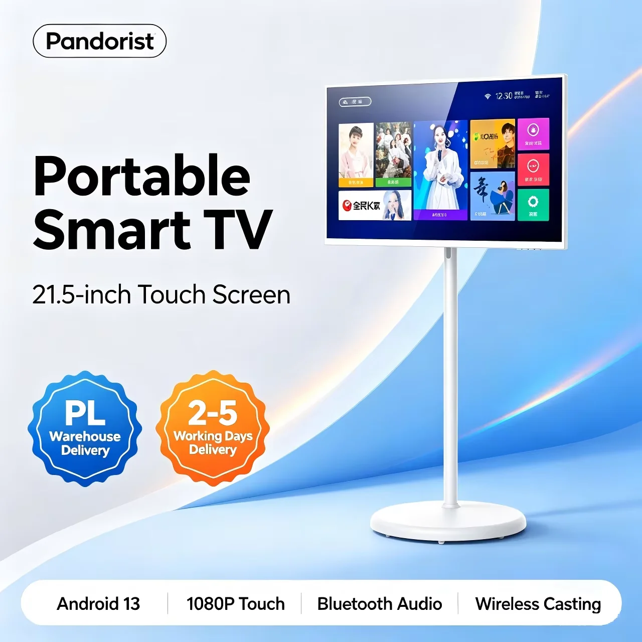 Image of 6G+128G 21,5-Zoll LG Stand by Me Android TV, Batteriebetrieben, In-Cell-Touchscreen 12V 8000mAh Kamera 13Mp
