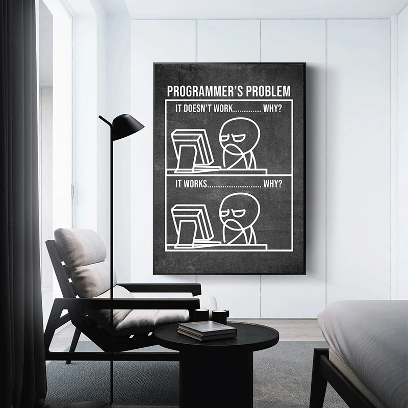 Abstract Gaming Zone Hacker Code Poster Canvas Painting Funny Programmer Quote Wall Art For Living Room Home Decor Cuadros