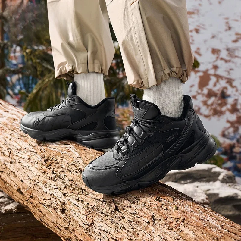 Xtep You Mu Bawełniane Buty Męskie Zimowe Ciepłe Miękkie Sportowe Modne Retro Wygodne Sneakersy 876419370002 — zdjęcie 2