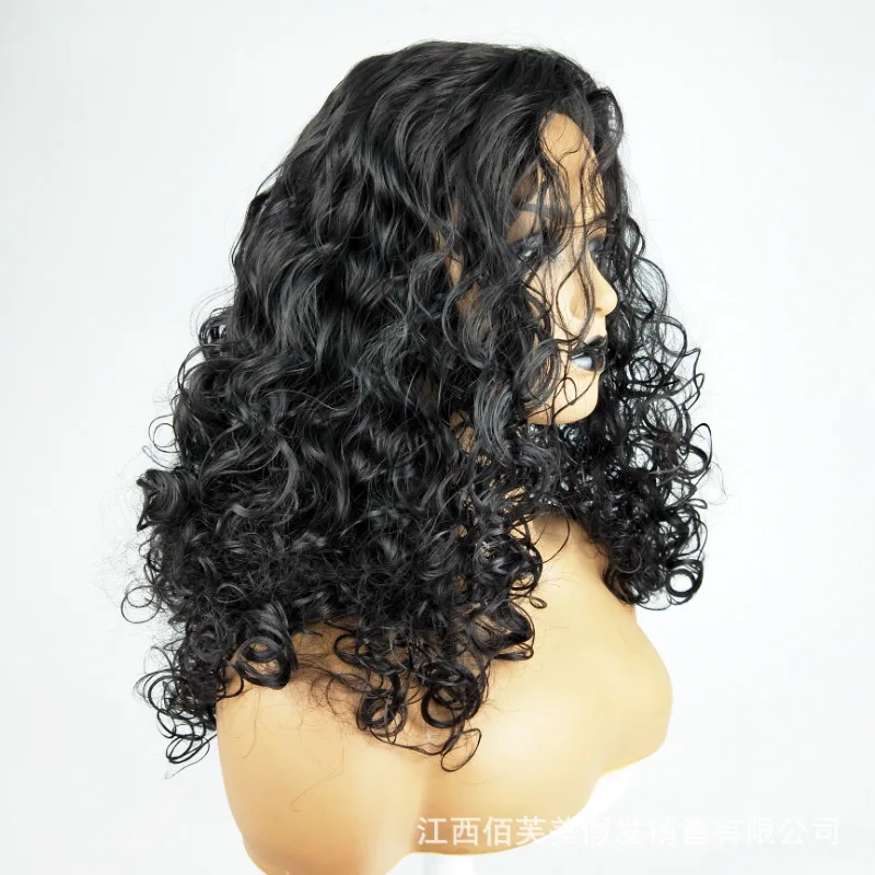 European and American fashion long curly hair can be freely separated, with bangs and African small curly hair headband