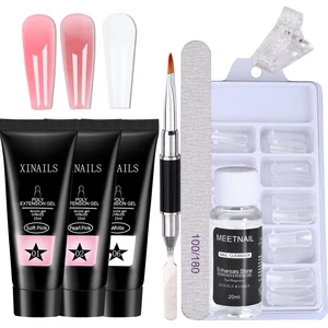 Kit gel d’extension acrylique pour ongles, couleur nude, montage rapide, outils complets, pinceau à pinceau cristal, kit manucure prolong fournitures 10 meilleurs uniformes de vendeur - No 10