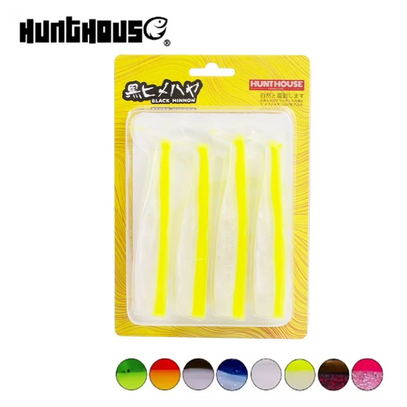 

Hunthouse черная рыболовная приманка в форме гольяна, 4 шт., Мягкая приманка на щуку, легкая подвижная рыболовная Мягкая приманка, окунь, форель, дуршлаг, музыки