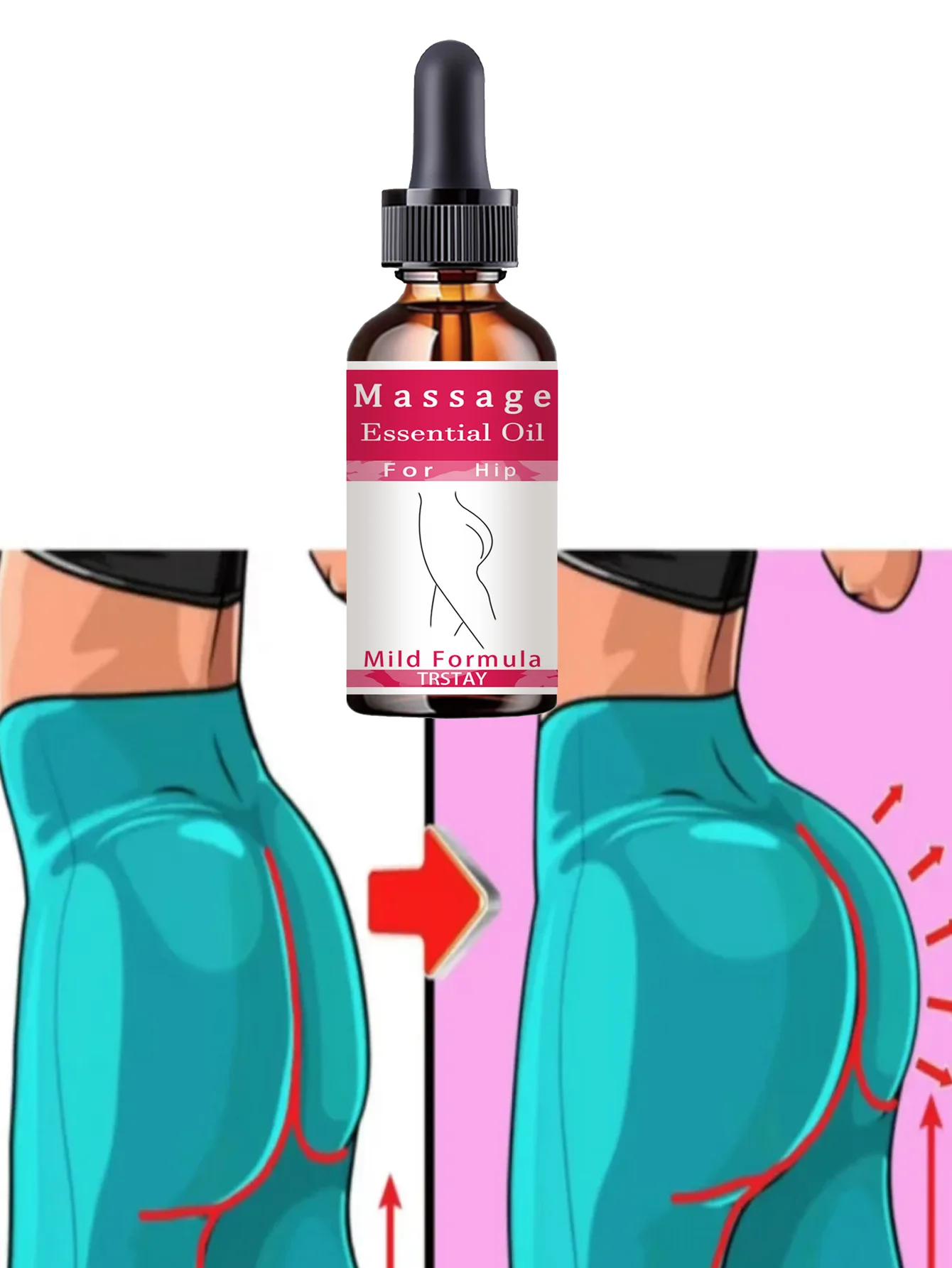 

TRSTAY Advanced Эфирное масло для подтяжки бедер Увлажняющая формула повышает эластичность и герметичность бедра для лучшего формирования и F