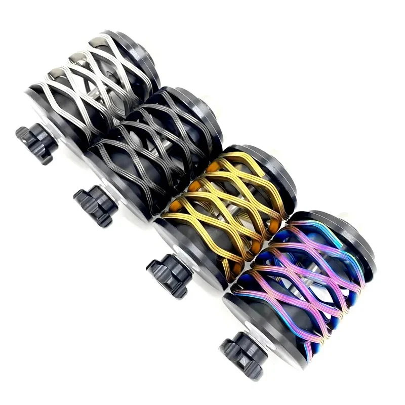 AliExpress NONE Folding Bike Rear Shocks For Brompton Bike Suspension Block Aluminum Alloy 3 Layer Spring Titanium Alloy Bolt /Steel Bolt