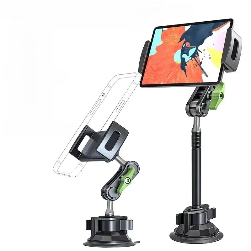 Uchwyt samochodowy na tablet ze stopu aluminium, 360 °   Obrotowy, regulowany stojak z mocnym uchwytem na przyssawkę do tabletów/telefonów o przekątnej 4–12,9 cala — zdjęcie produktu 7