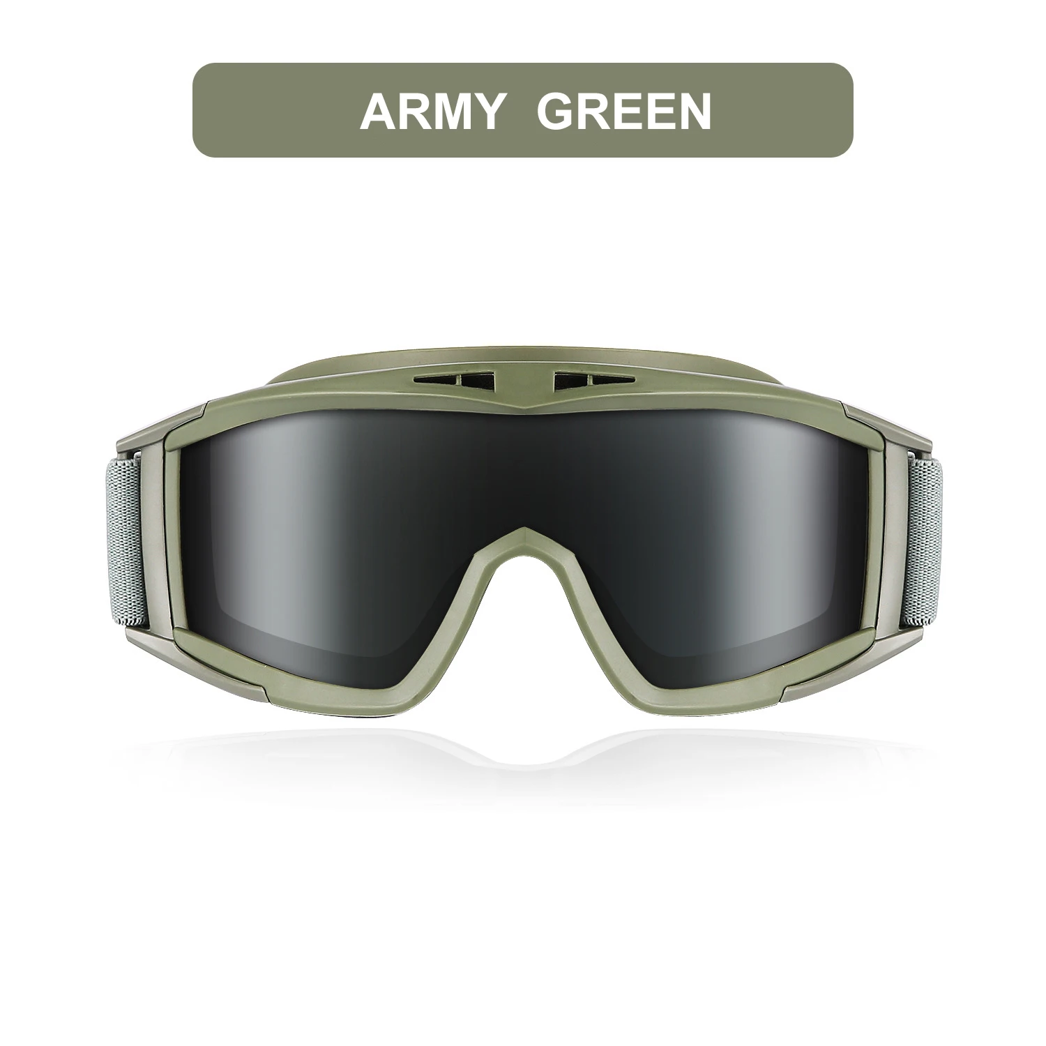 Windproof e Dustproof Tactical Goggles, Airsoft, 3 Lens Óculos, Motocross, Motocicleta, Óculos de Tiro, CS, Resistir