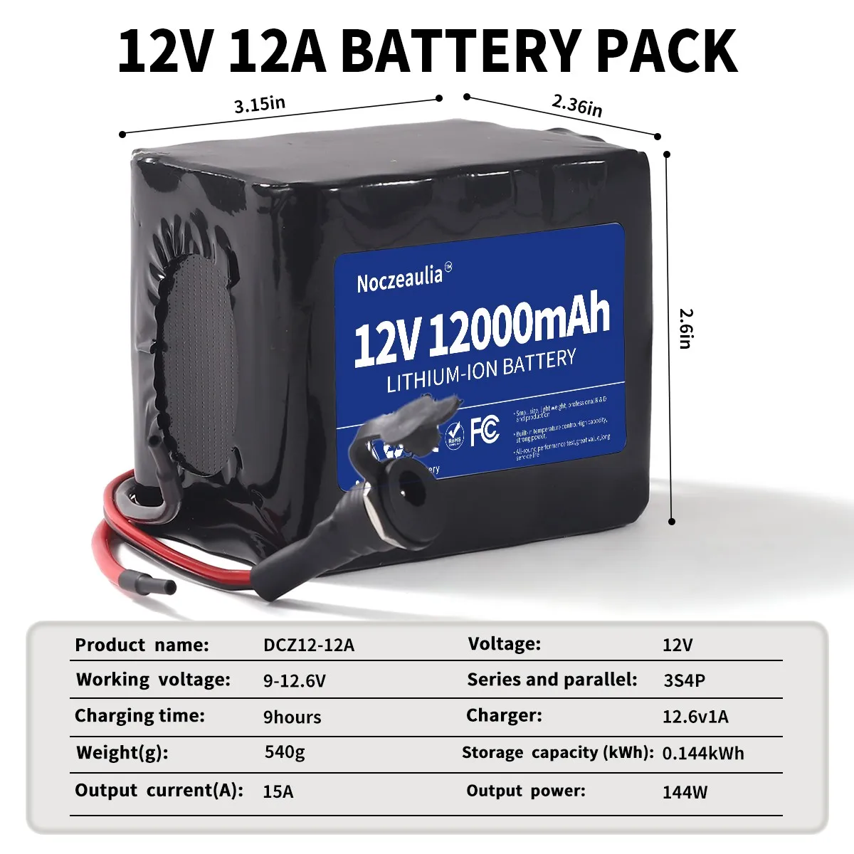 12v battery pack DIY project 12-16AH holiday lighting power supply (12v 12-16AH)