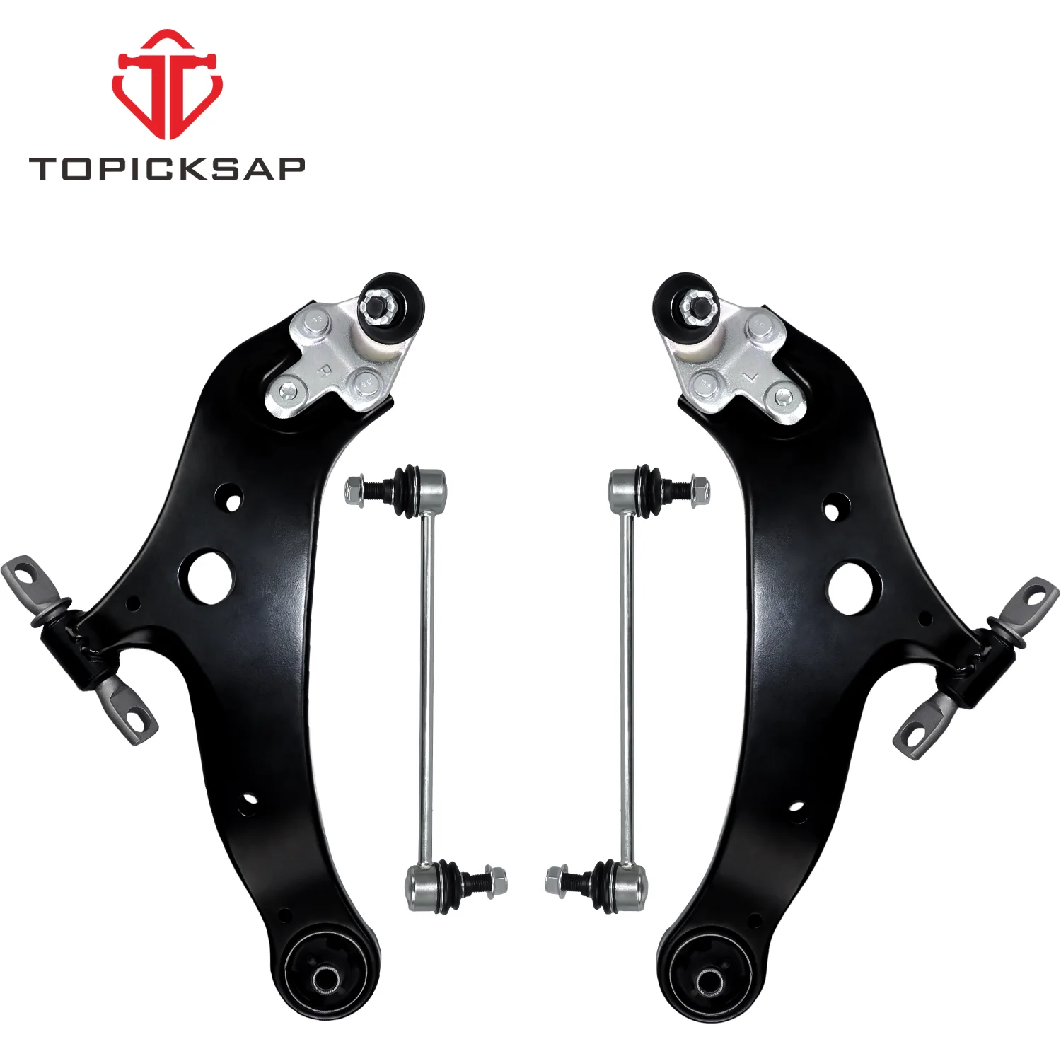 TOPICKSAP 4pc Suspension Kit Front Lower Control Arm Ball Joints Sway Bar End Link for Toyota Highlander Lexus RX350 2008 - 2019