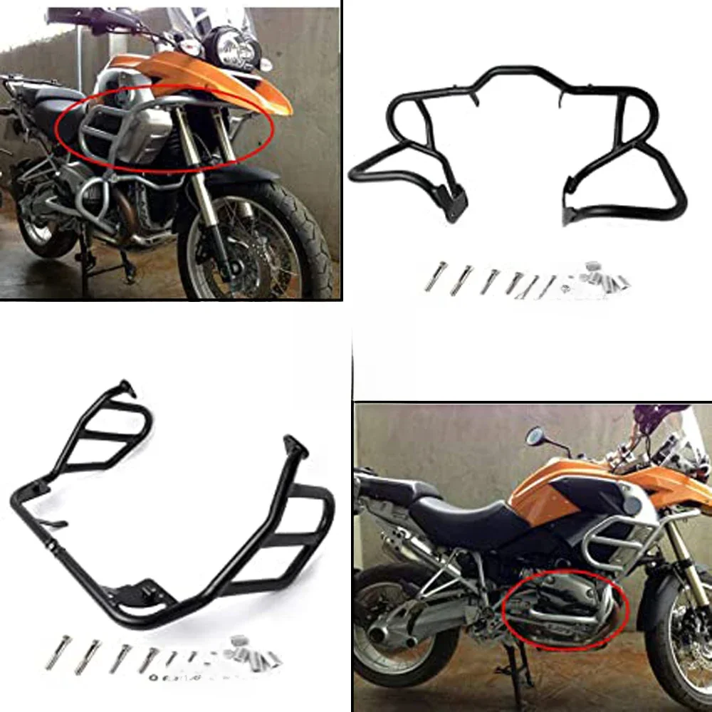 Voor Bmw R 1200 Gs R1200gs R1200 Gs 2004-2012 Oliegekoelde Crashbar Snelweg Motor Tankbeschermer Bumper Stuntkooi Beschermer - afbeelding 2