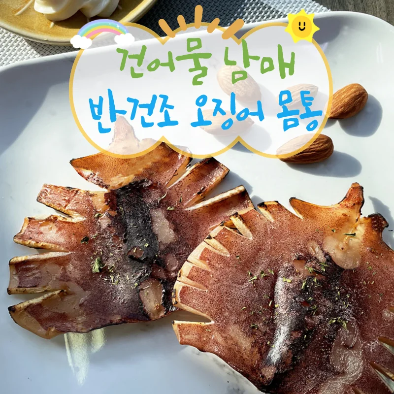 반건조 오징어 몸통 500g 조미오징어 S사이즈 10마리 내외
