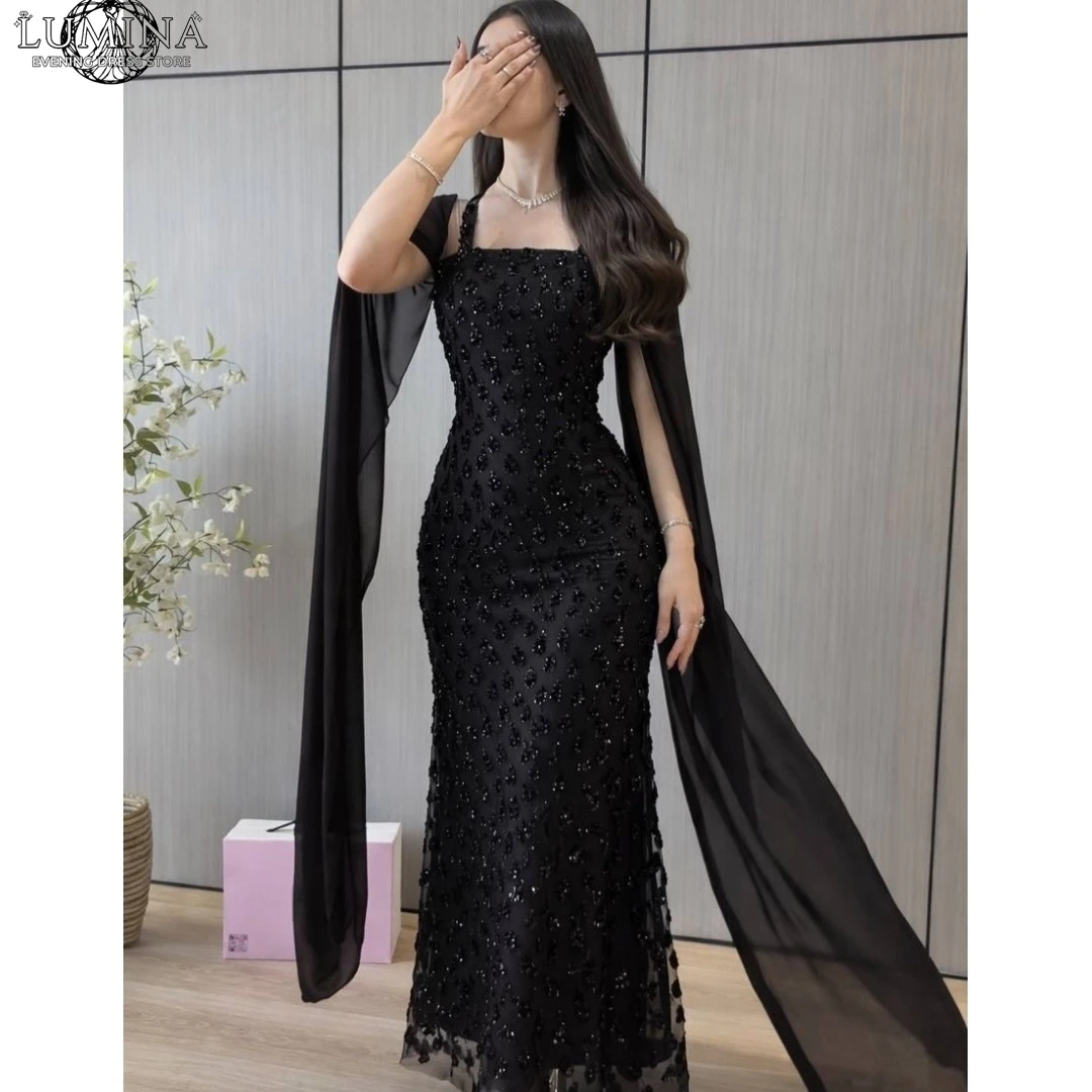 

Lumina A Word Corset Dress 2026 Woman Ball Gown Luxury Dress Satin Elegant Gala Evening Dresses for Special Occasions Lapel Prom
