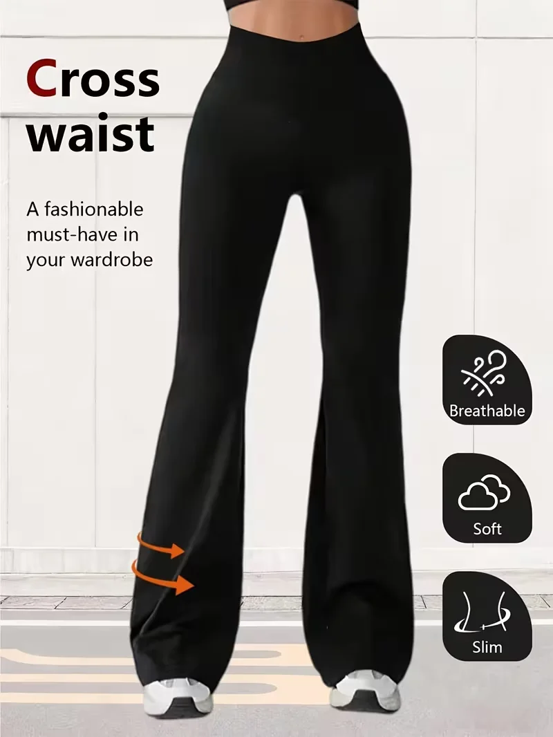 Damen-Yoga-Leggings mit Horn-Design, Hochgeschnittene Yoga-Hose, geeignet für Fitness, Sport, Laufen, Radfahren, Yoga und andere Sportarten. – Detail 6
