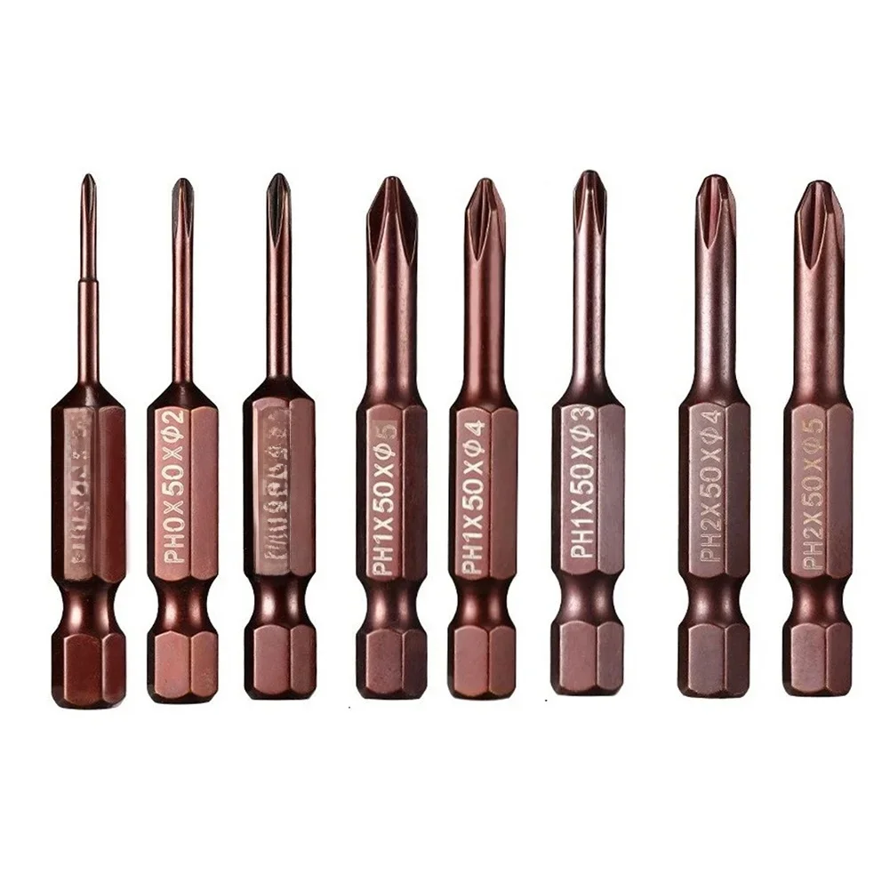 Tournevis à tige hexagonale de 50mm 1/4 pouces, perceuse à percussion électrique PH00 PH0 PH1 PH2, embouts de tournevis, accessoires d'outils électriques