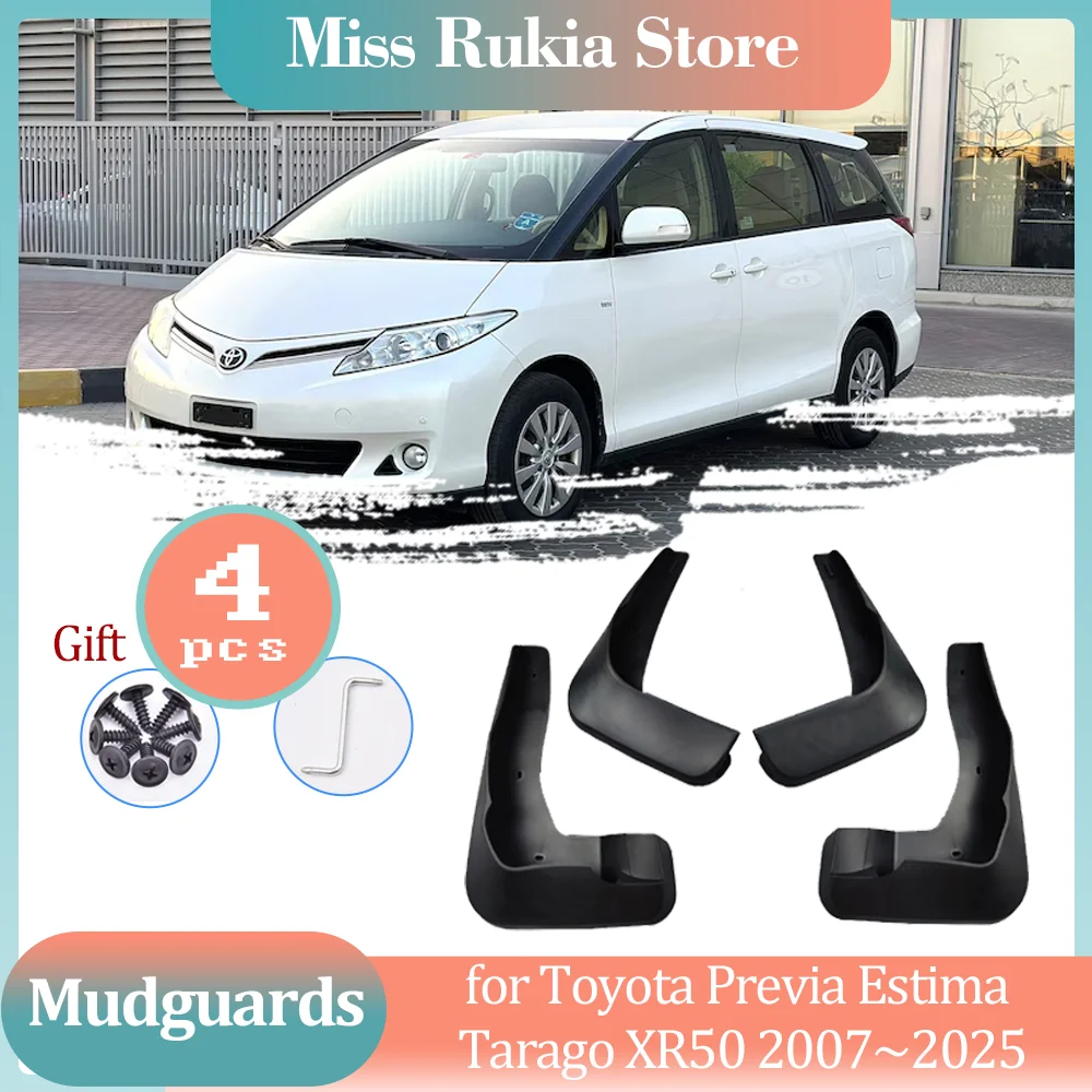 Mud Flaps for Toyota Previa Estima Tarago XR50 2007~2025 Mudguards Splash Fender Flares Spoiler Wheel Guards Cover Accessories