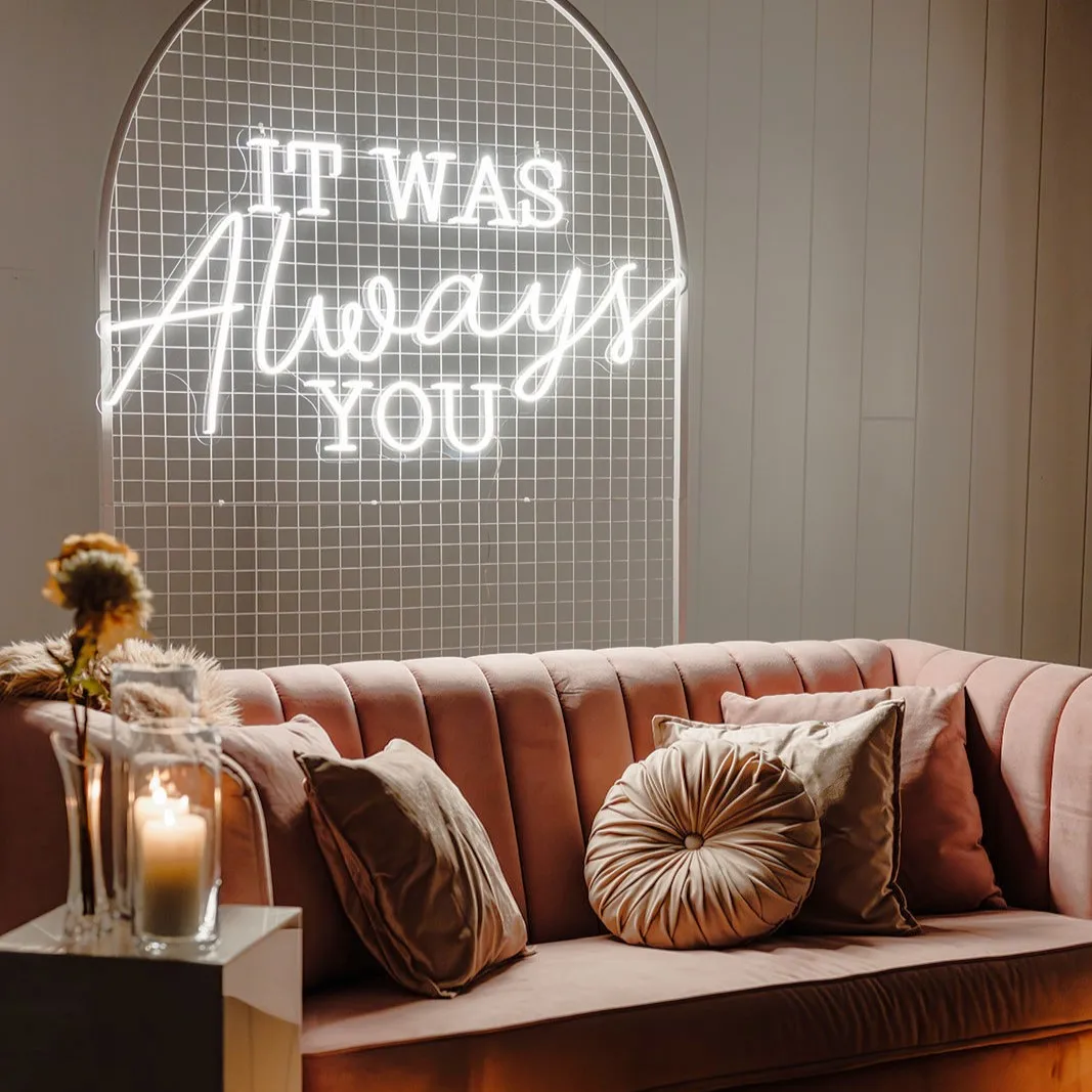 Custom Neon Sign Engagement Anniversary Gift It Was Always You LED Neon Sign Wedding Neon Sign Wedding Neon Light Home Decor