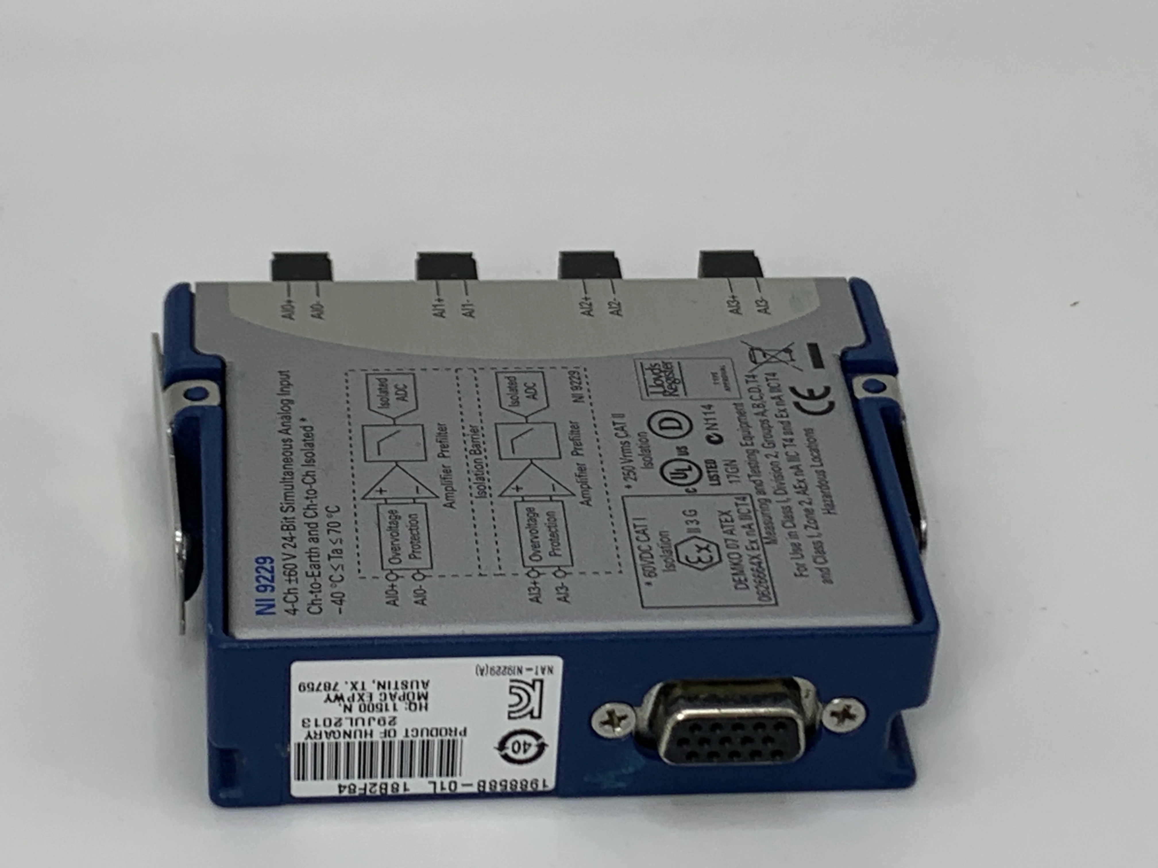 National Instruments NI 9229 cDAQ Analog Input Module, Simultaneous Sampling !