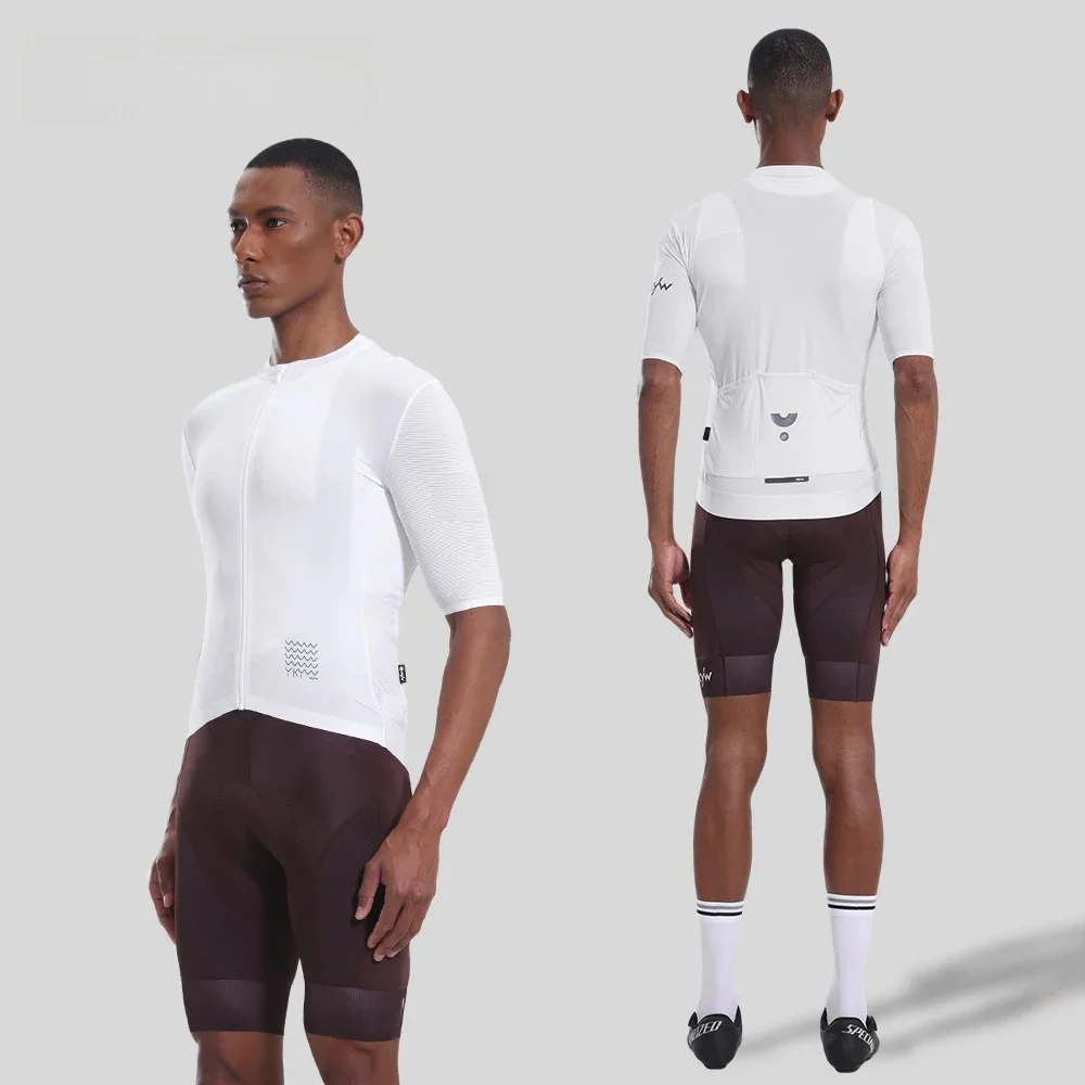 AliExpress YKYWBIKE YKYW UPF50+ Men's Short Sleeve Cycling Jersey YKK Zipper Summer Pro Bicycle Tight Shirt Lightweight 2025 Road Bike Tops Maillot