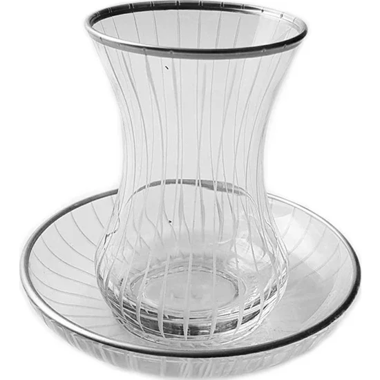 

Başak Slim Waist Line (Platinum) 12 Pieces 6 Person Tea Set