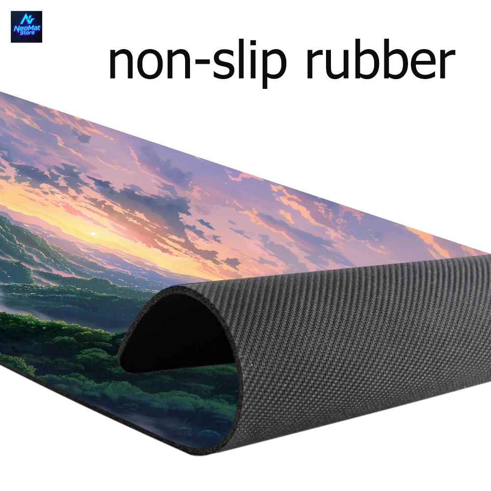 Scenic Mountain Forest Mouse Pad 80x30cm Computer Lush Valley Rubber Keyboard Mat Landscape Green Nonslip Desk Mousepad Gamer