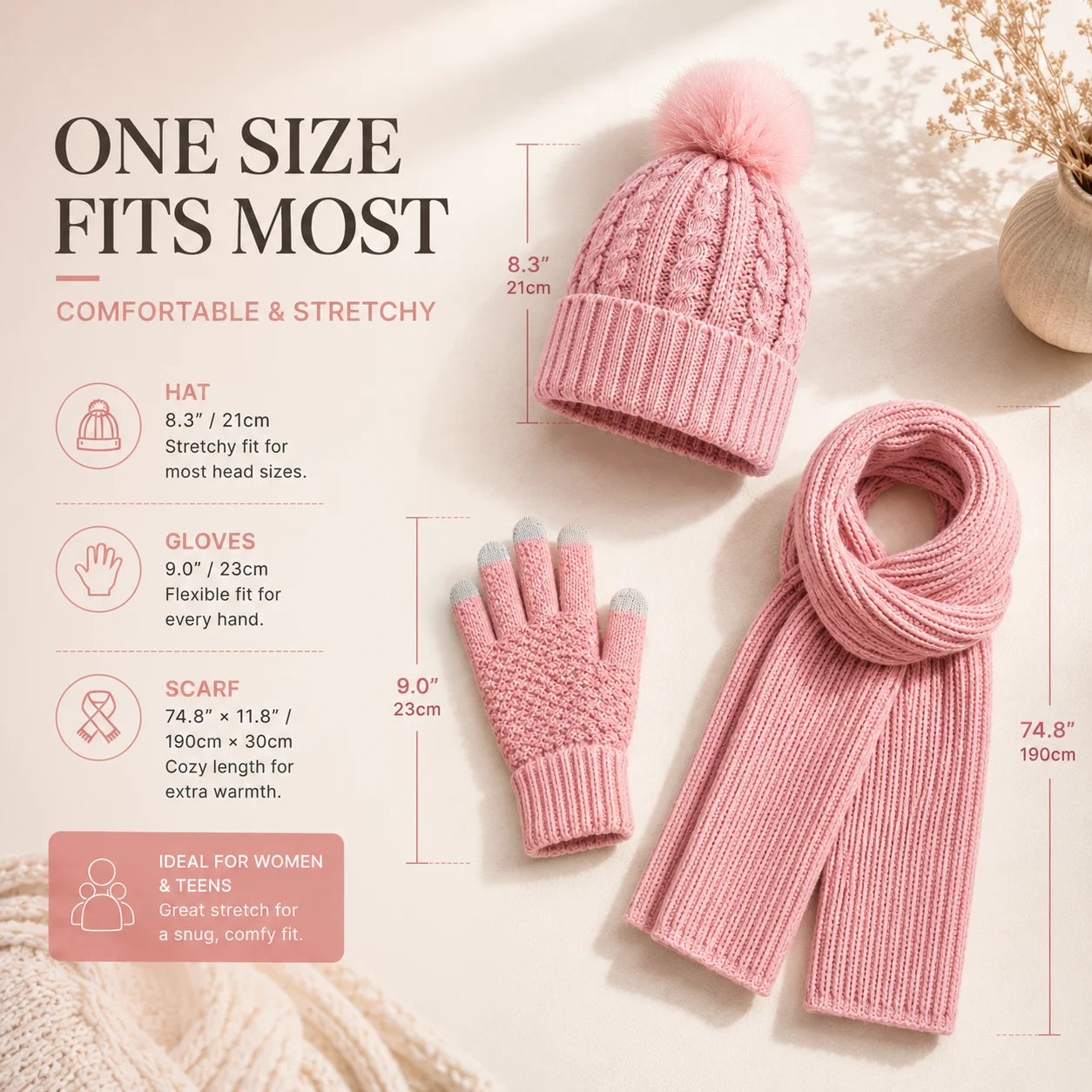 3PCS Women's Winter Accessorie - Travel Accessories Shops ulasan dan harga
