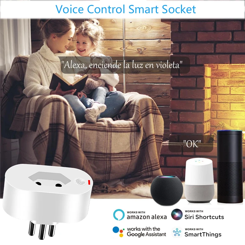 UseeLink Matter Smart Plug BR 16A Smart Socket APP Power Electrical Socket WiFi Work With Homekit Alexa Google Assistant