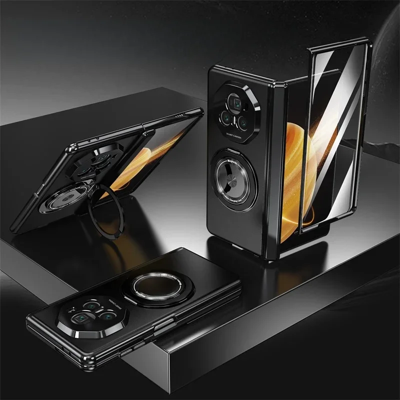 Dla Honor Magic V3 Luksusowy matowy jednolity kolor 360 °   Obrotowy uchwyt do Huawei Honor Magic V3 FCP-AN10 Wstrząsoodporny futerał zderzakowy — zdjęcie produktu 7