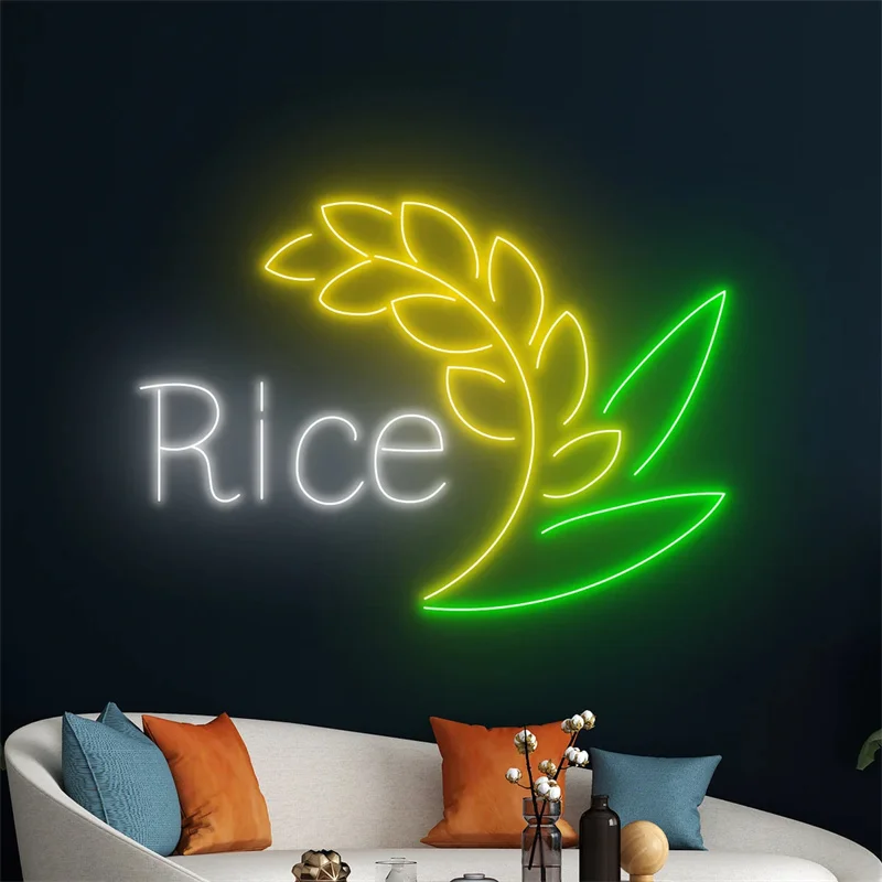 

Rice Neon Sign, Organic Rice LED Sign Neon Light, Food Room Wall Decor, Farmer Neon Light, Vegetable Farm Led Sign, Neon Light