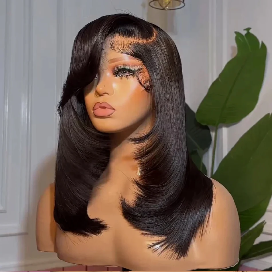 13x4 HD Transparent Lace Front Wigs Pre Plucked 250 Density Brazilian