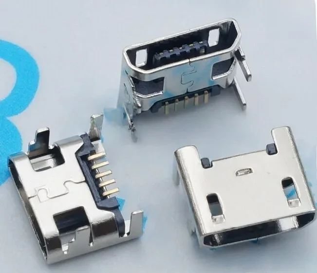 50szt Złącze Micro USB 5pin gniazdo gniazda Micro usb DIP4 Nogi Cztery nogi Wkładanie płytki gniazda mini złącze usb Do telefonu komórkowego — zdjęcie 2