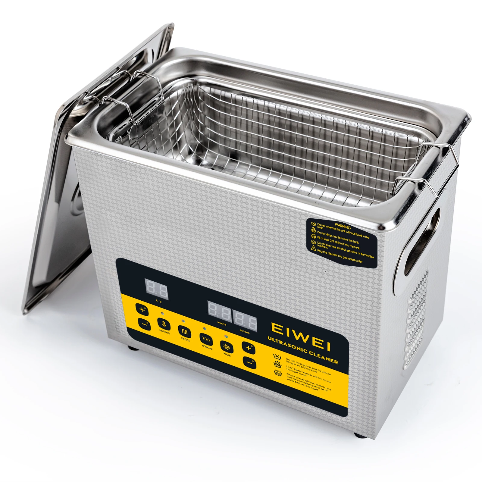 Ультразвуковой очиститель EIWEI с дегарированием для карбюратора, детали для ювелирных изделий, очков, размагничиватель масла, Электронная Ванна