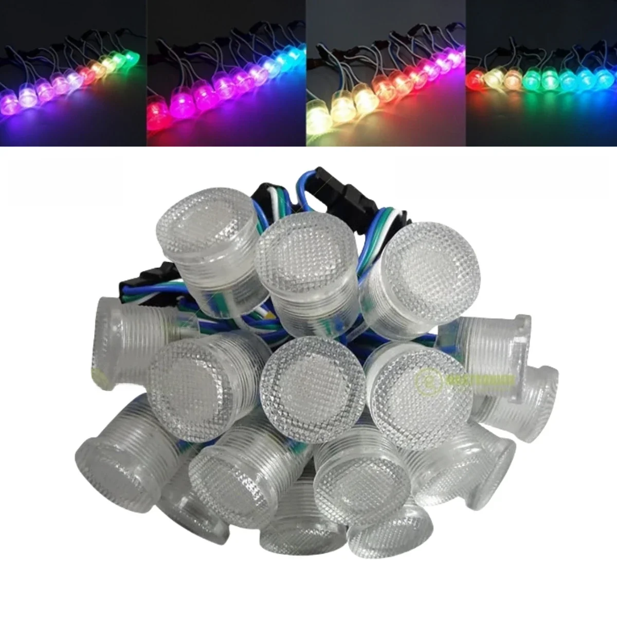Guirxiété lumineuse LED étanche, DC5V WS2811, 20mm SMD5050 RGB 1 gible WS2811 IC, nouveau, 20 pièces/lot